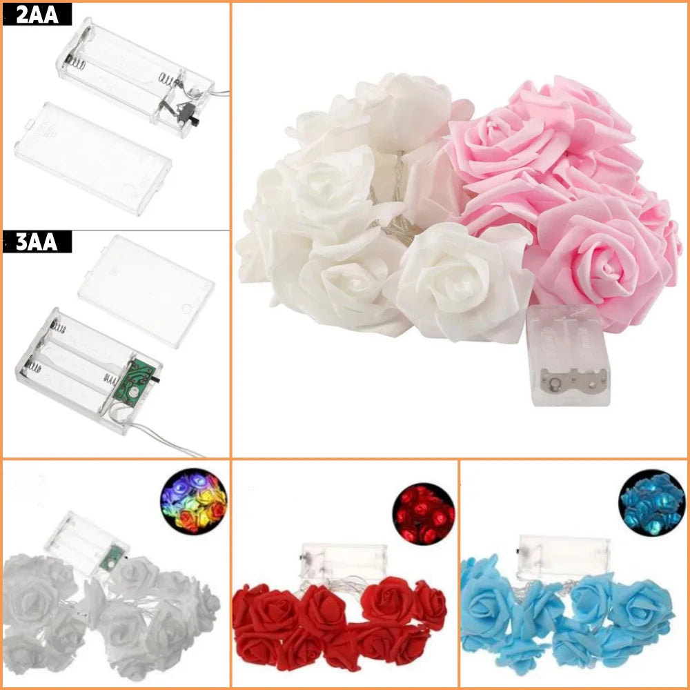 Ljusslinga med LED-rosor