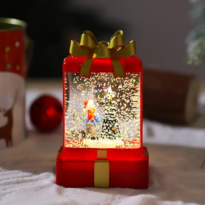 Lysande julklappsaskar med vinterscen, 3-set