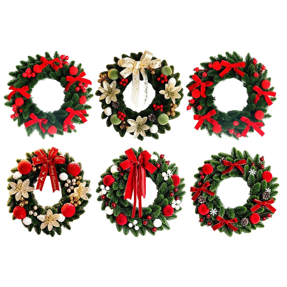 Julkrans i granris, lantlig stil, 30 cm, studiobild