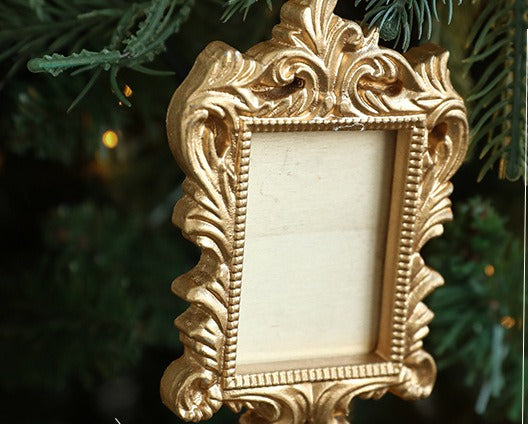 Mini fotoram i guld, barockstil – Oval