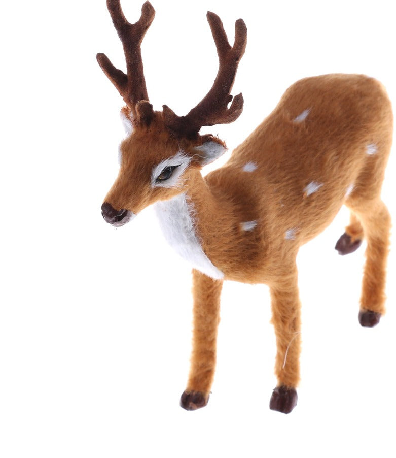 Realistisk rendjursfigur i konstpäls, 15 cm