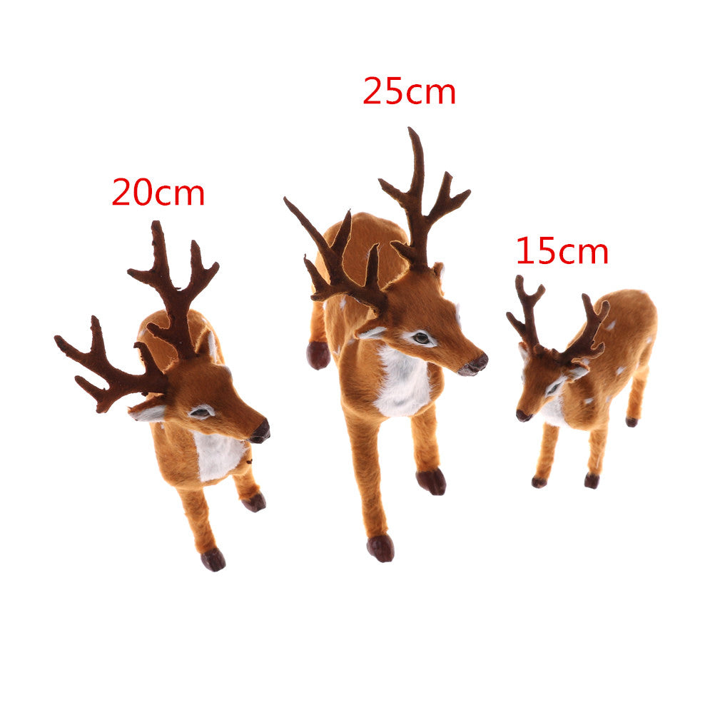 Realistisk rendjursfigur i konstpäls, 15 cm